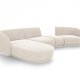 MICADONI  Velvet Left Modular Sofa, 