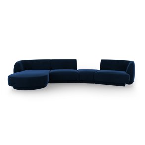 MICADONI  Velvet Left Modular Sofa, 