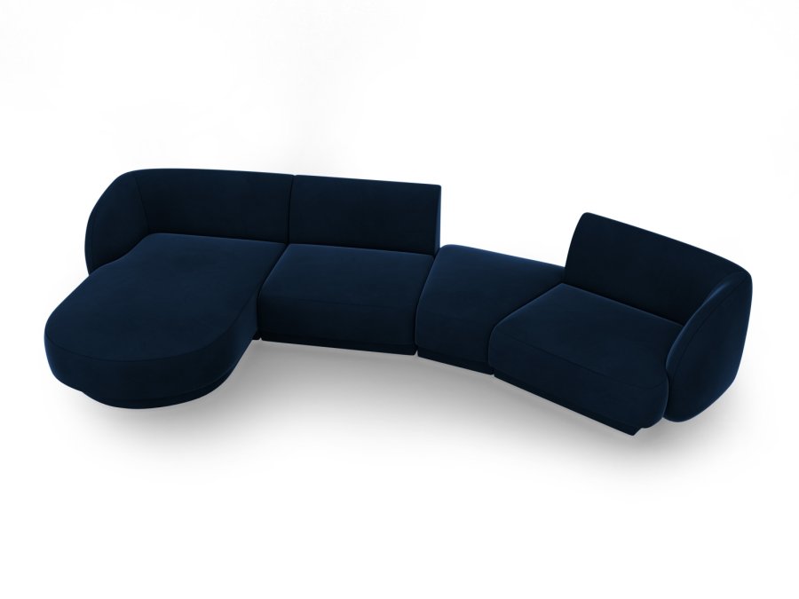 MICADONI  Velvet Left Modular Sofa, 