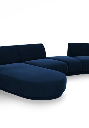 MICADONI  Velvet Left Modular Sofa, 
