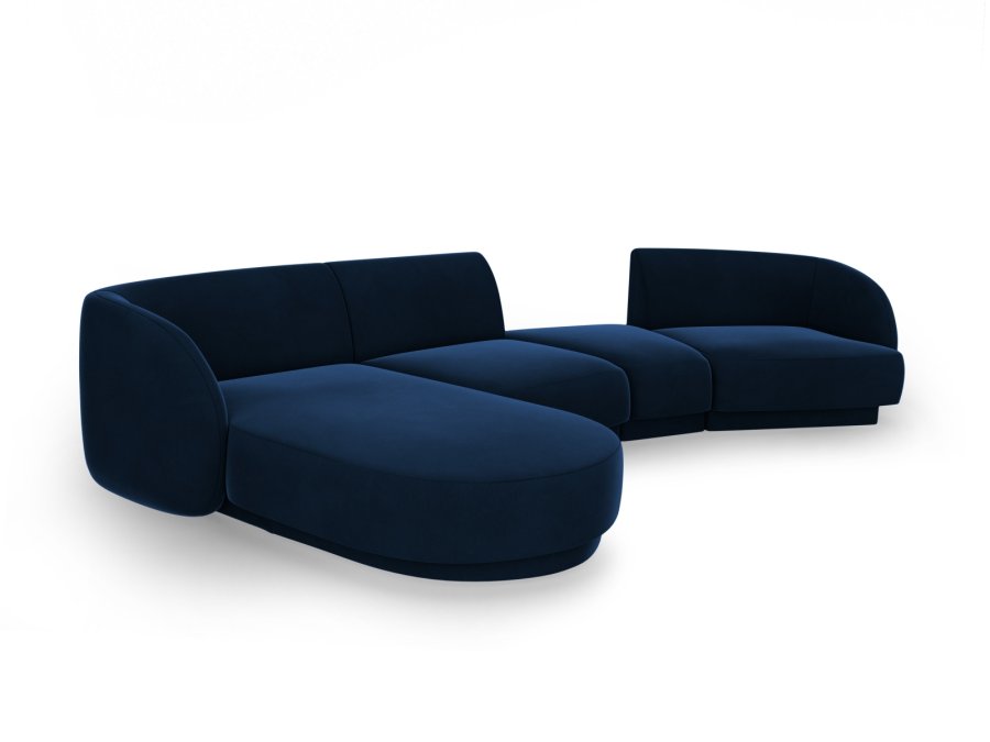 MICADONI  Velvet Left Modular Sofa, 
