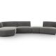 MICADONI  Velvet Left Modular Sofa, 