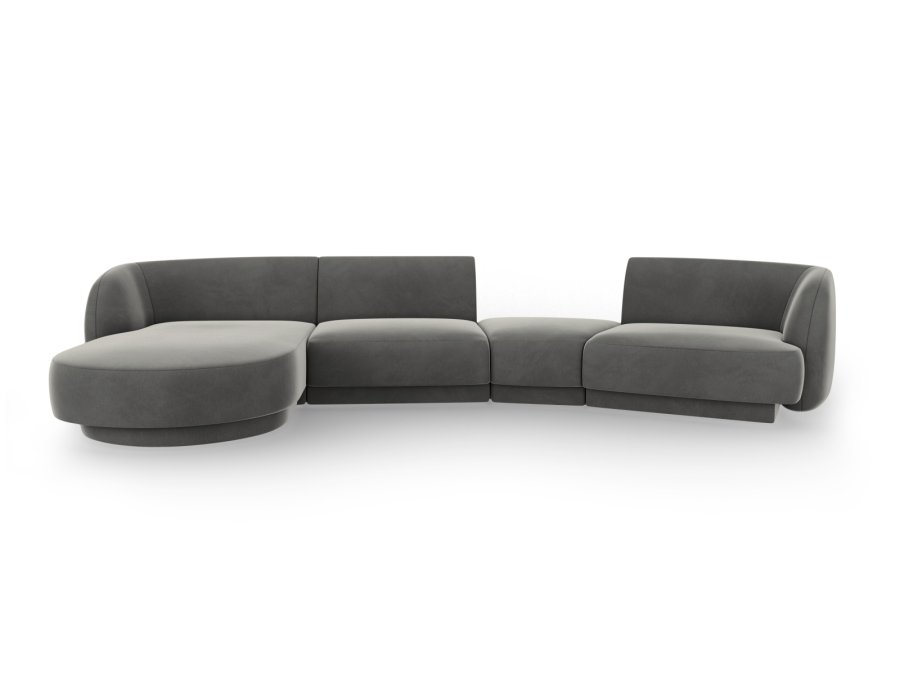 MICADONI  Velvet Left Modular Sofa, 