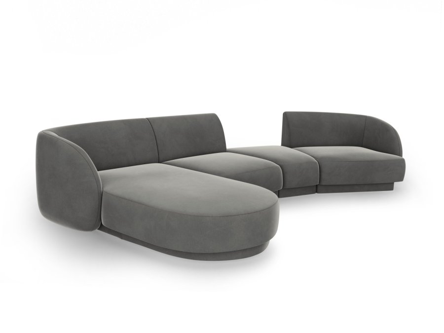MICADONI  Velvet Left Modular Sofa, 