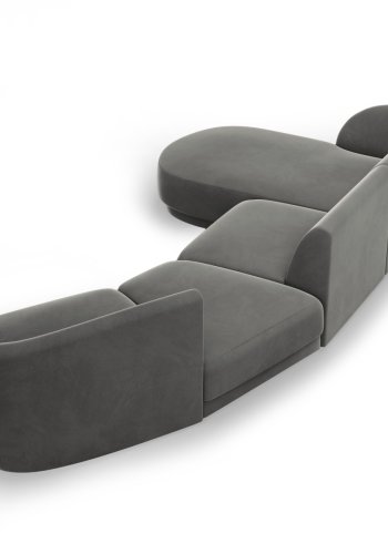 MICADONI  Velvet Left Modular Sofa, 