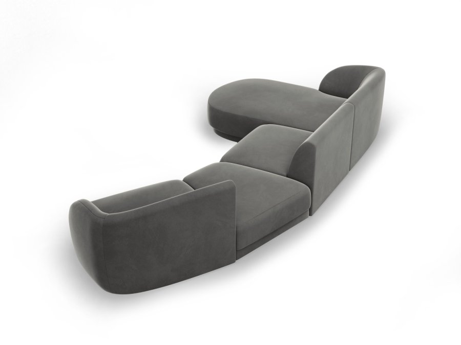 MICADONI  Velvet Left Modular Sofa, 