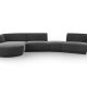 MICADONI  Velvet Left Modular Sofa, 