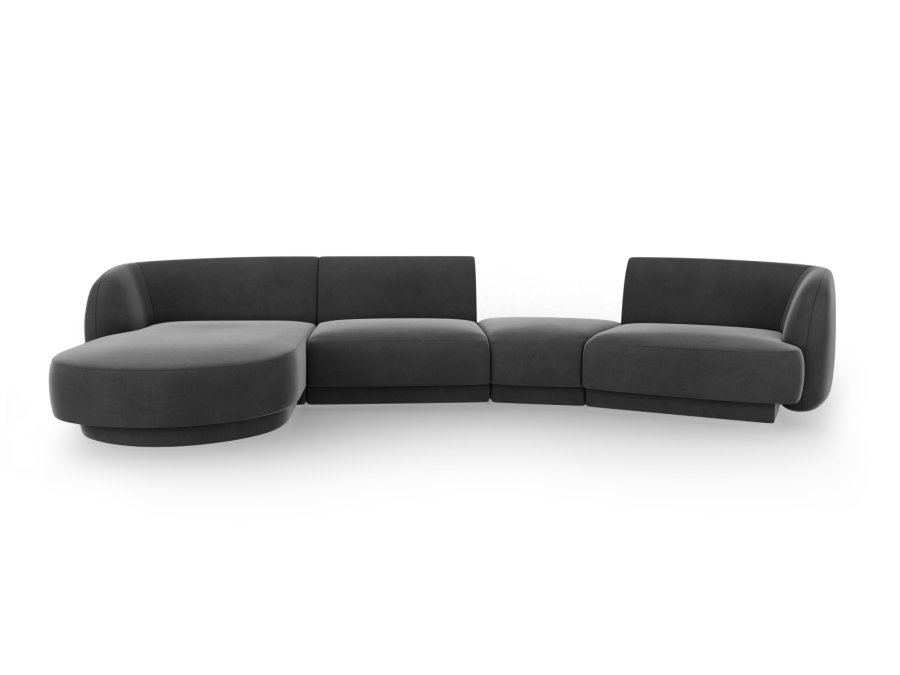 MICADONI  Velvet Left Modular Sofa, 