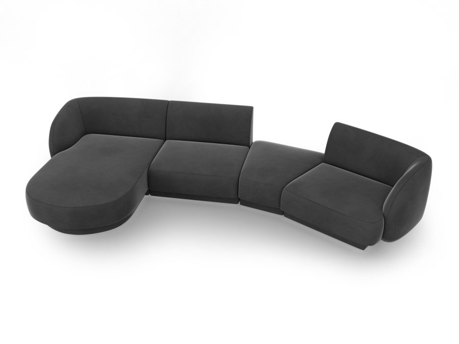 MICADONI  Velvet Left Modular Sofa, 