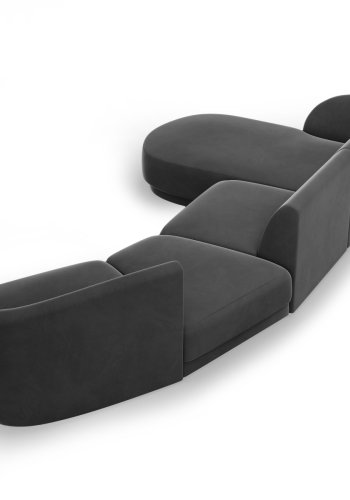 MICADONI  Velvet Left Modular Sofa, 