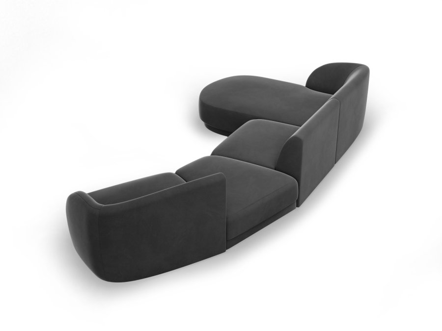 MICADONI  Velvet Left Modular Sofa, 