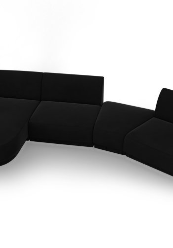 MICADONI  Velvet Left Modular Sofa, 