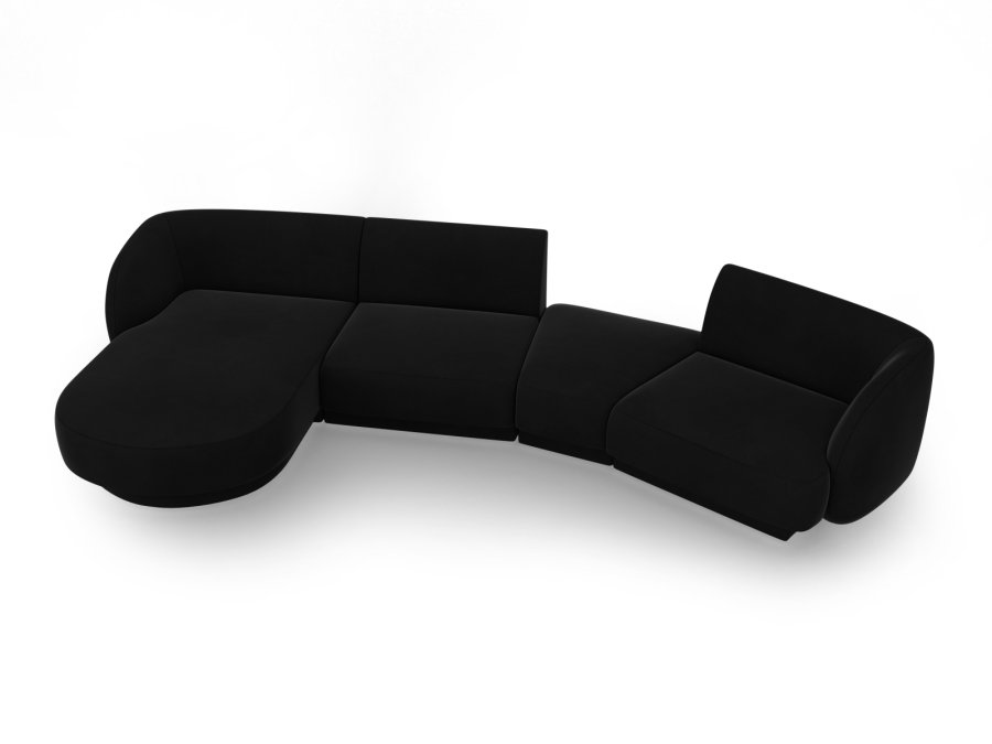 MICADONI  Velvet Left Modular Sofa, 