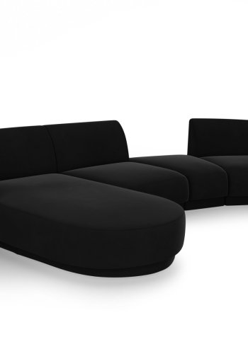 MICADONI  Velvet Left Modular Sofa, 