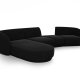 MICADONI  Velvet Left Modular Sofa, 