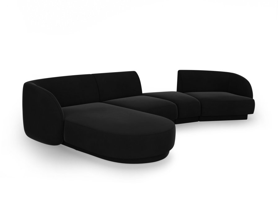 MICADONI  Velvet Left Modular Sofa, 