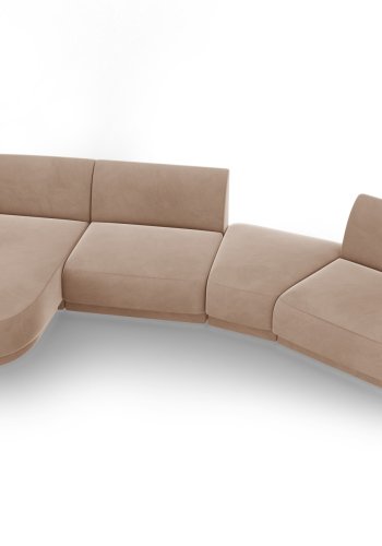 MICADONI  Velvet Left Modular Sofa, 