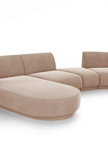 MICADONI  Velvet Left Modular Sofa, 