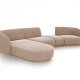 MICADONI  Velvet Left Modular Sofa, 