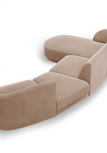 MICADONI  Velvet Left Modular Sofa, 