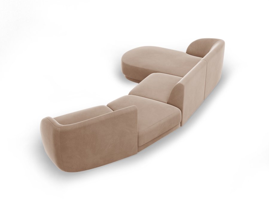 MICADONI  Velvet Left Modular Sofa, 