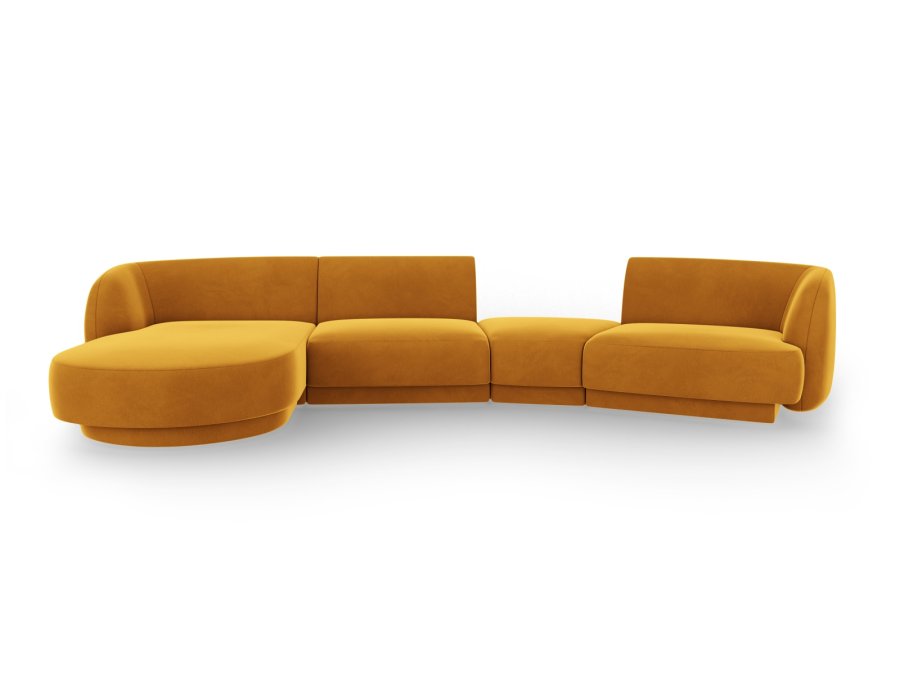 MICADONI  Velvet Left Modular Sofa, 