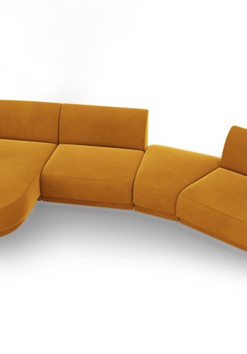 MICADONI  Velvet Left Modular Sofa, 