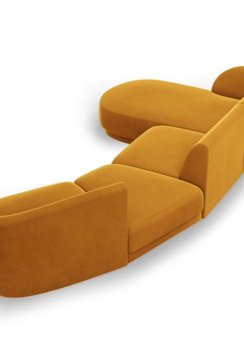 MICADONI  Velvet Left Modular Sofa, 