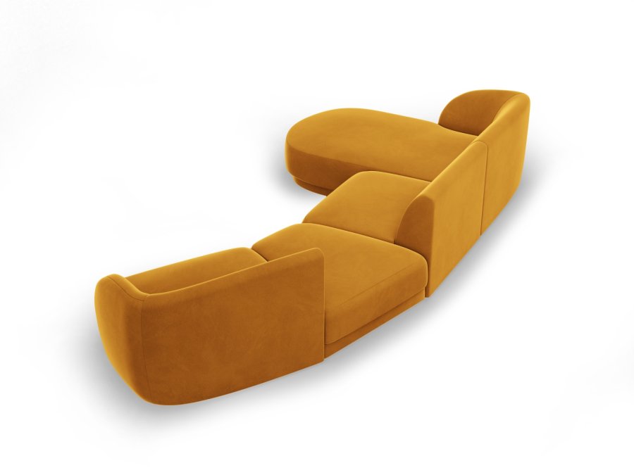 MICADONI  Velvet Left Modular Sofa, 