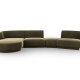 MICADONI  Velvet Left Modular Sofa, 