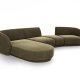 MICADONI  Velvet Left Modular Sofa, 