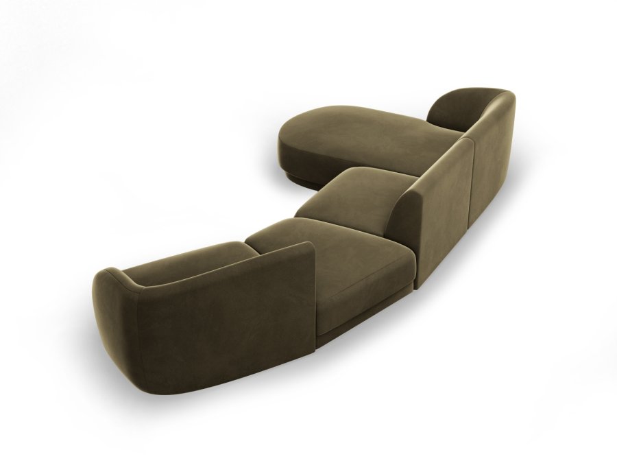 MICADONI  Velvet Left Modular Sofa, 