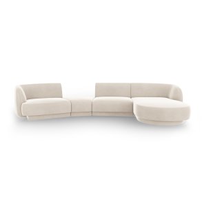 MICADONI  Velvet Right Modular Sofa, 