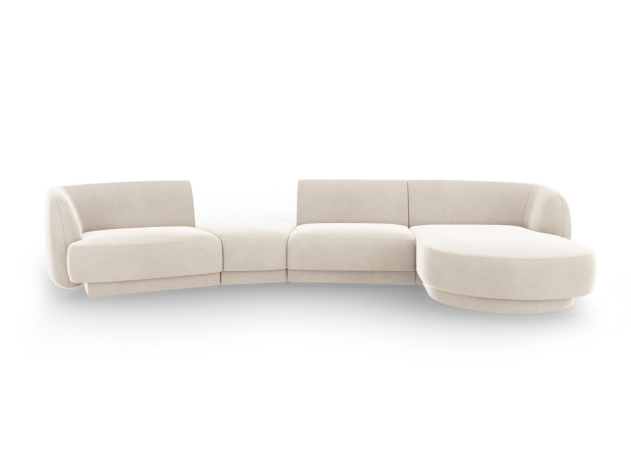 MICADONI  Velvet Right Modular Sofa, 
