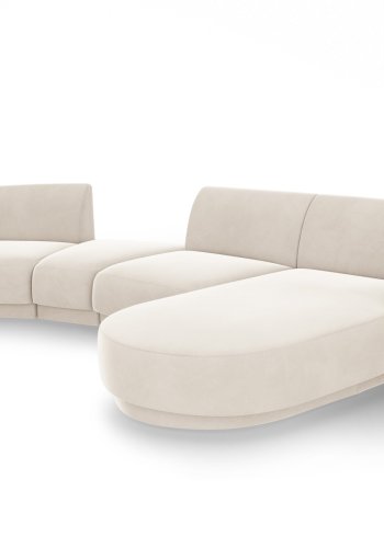 MICADONI  Velvet Right Modular Sofa, 