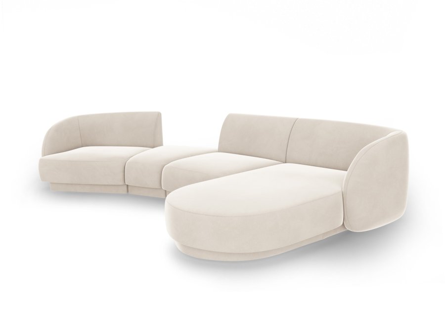 MICADONI  Velvet Right Modular Sofa, 