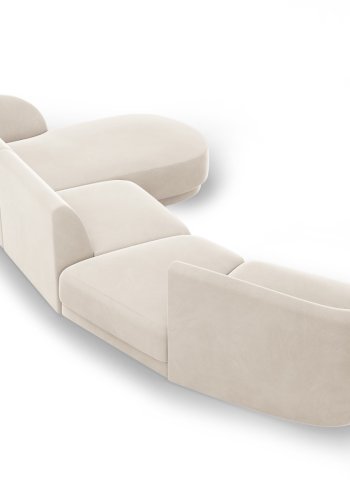 MICADONI  Velvet Right Modular Sofa, 