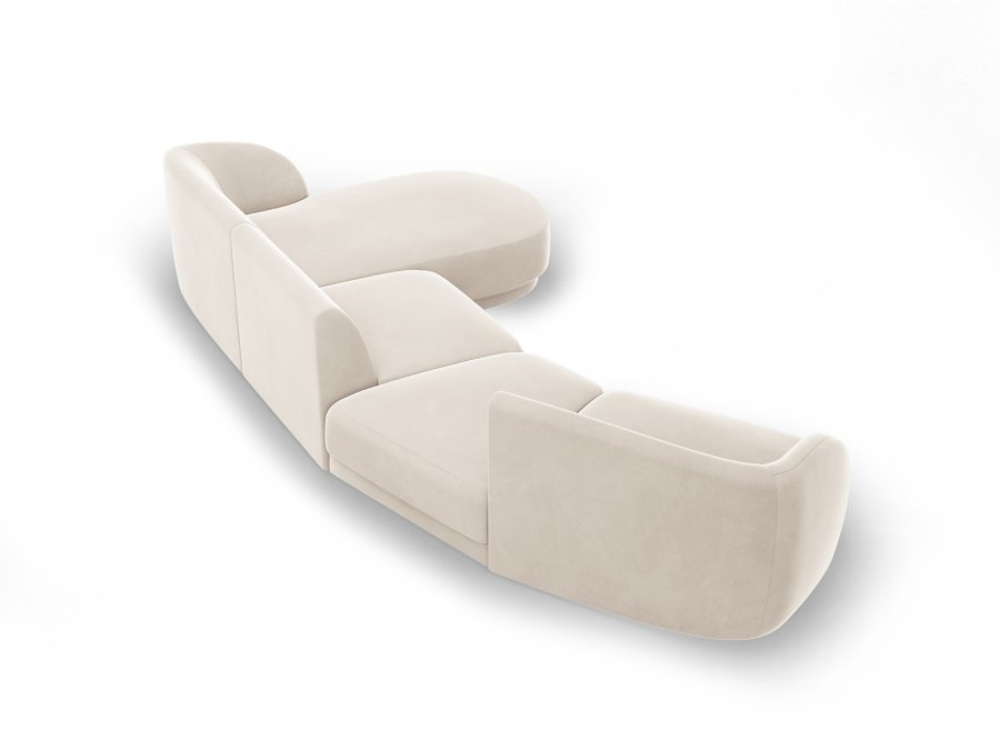 MICADONI  Velvet Right Modular Sofa, 