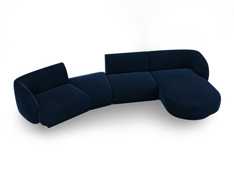 MICADONI  Velvet Right Modular Sofa, 