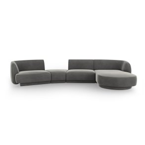 MICADONI  Velvet Right Modular Sofa, 