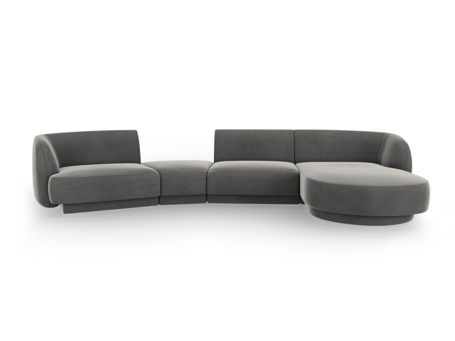 MICADONI  Velvet Right Modular Sofa, 