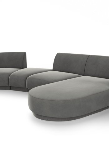 MICADONI  Velvet Right Modular Sofa, 