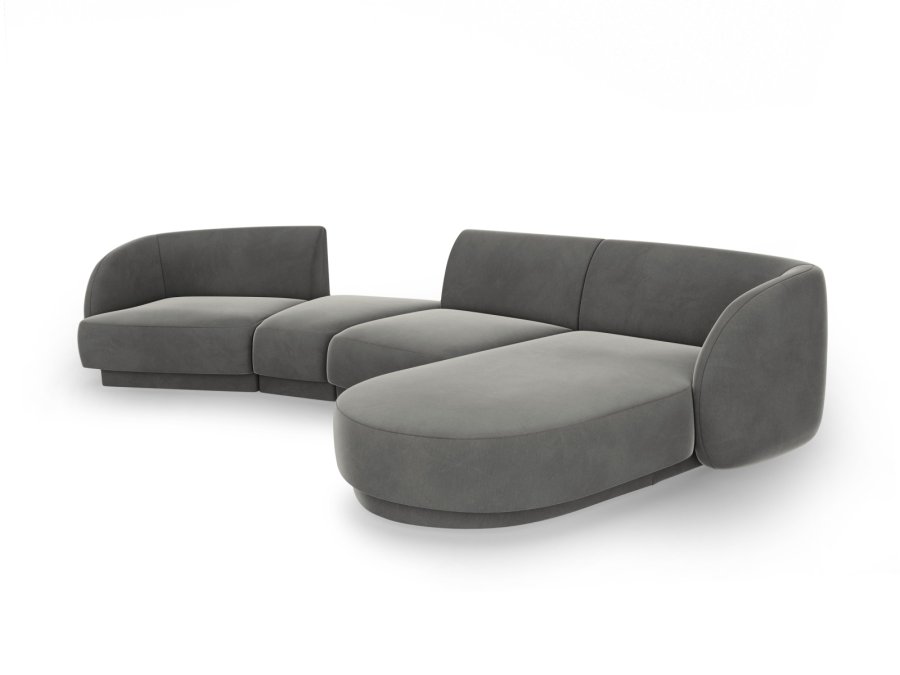 MICADONI  Velvet Right Modular Sofa, 