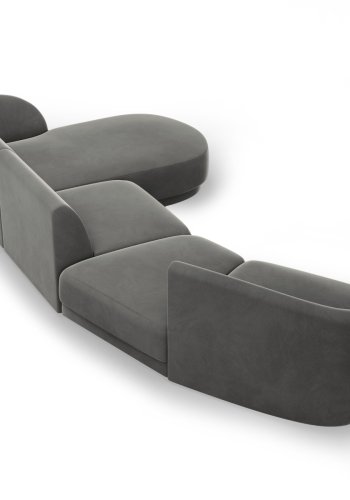 MICADONI  Velvet Right Modular Sofa, 
