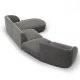 MICADONI  Velvet Right Modular Sofa, 