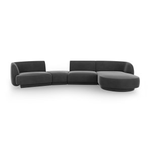 MICADONI  Velvet Right Modular Sofa, 