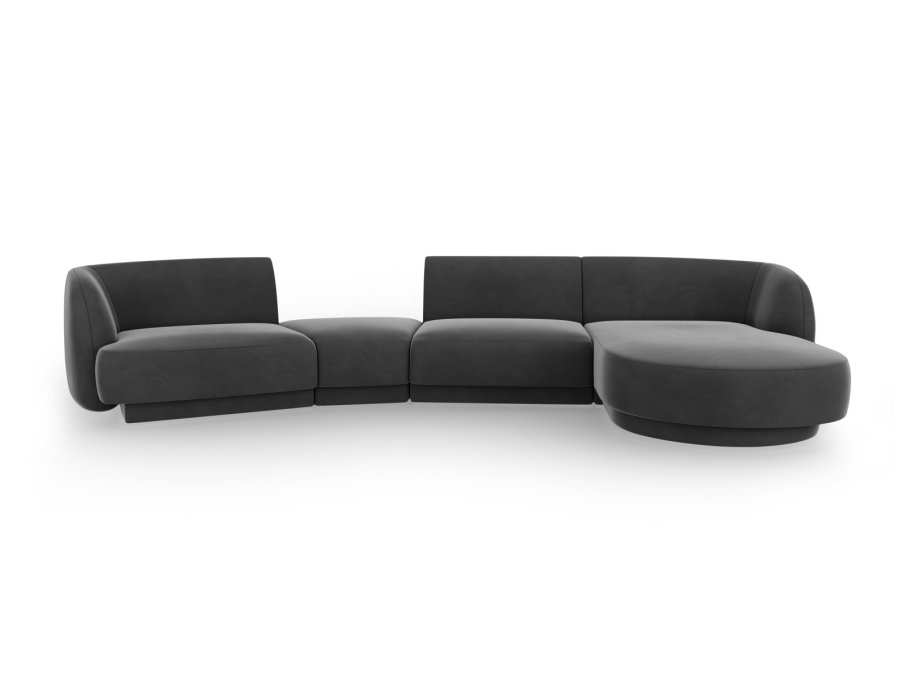 MICADONI  Velvet Right Modular Sofa, 