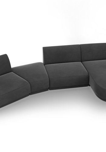 MICADONI  Velvet Right Modular Sofa, 