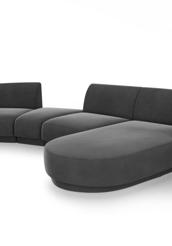 MICADONI  Velvet Right Modular Sofa, 