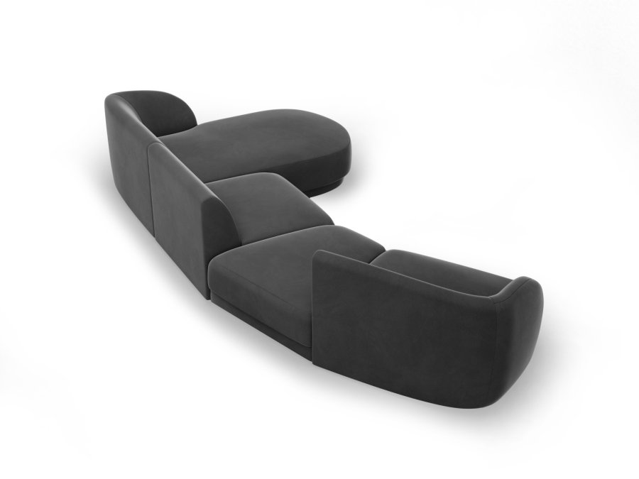 MICADONI  Velvet Right Modular Sofa, 